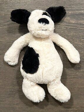 Jellycat Bashful Black & Cream Puppy Small Plush 7"